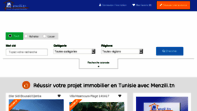 What Menzili.tn website looked like in 2017 (6 years ago)
