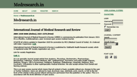 What Medresearch.in website looked like in 2017 (6 years ago)