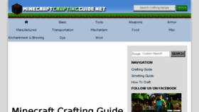 What Minecraftcraftingguide.net website looked like in 2017 (6 years ago)