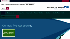 What Moorfields.nhs.uk website looked like in 2017 (6 years ago)