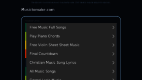 What Musictomake.com website looked like in 2017 (6 years ago)