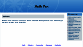 What Mathfax.com website looked like in 2017 (6 years ago)
