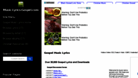 What Music-lyrics-gospel.com website looked like in 2017 (6 years ago)