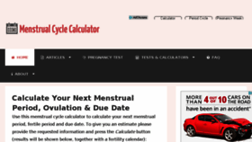 What Menstrual-cycle-calculator.com website looked like in 2017 (6 years ago)