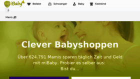 What Mibaby.de website looked like in 2017 (6 years ago)
