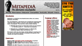What Metapedia.org website looked like in 2017 (6 years ago)