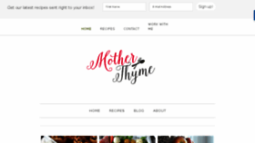 What Motherthyme.com website looked like in 2017 (6 years ago)