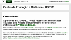 What Moodle.udesc.br website looked like in 2017 (6 years ago)