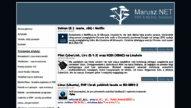 What Marusz.net website looked like in 2017 (6 years ago)