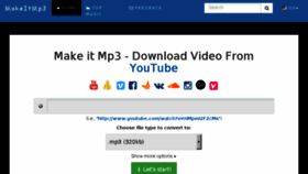 What Makeitmp3.com website looked like in 2017 (6 years ago)