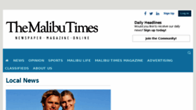 What Malibutimes.com website looked like in 2017 (6 years ago)