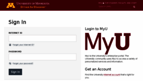 What Myu.umn.edu website looked like in 2017 (6 years ago)