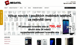What Megatel.cz website looked like in 2017 (6 years ago)
