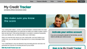 What Mycredittracker.co.uk website looked like in 2017 (6 years ago)