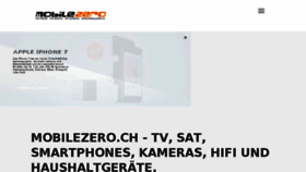 What Mobilezero.ch website looked like in 2017 (6 years ago)