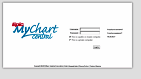 What Mychartcentral.com website looked like in 2017 (6 years ago)