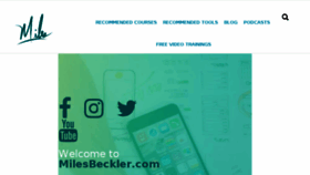 What Milesbeckler.com website looked like in 2017 (6 years ago)