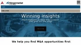 What Mergermarket.com website looked like in 2018 (6 years ago)