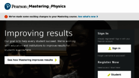 What Masteringphysics.com website looked like in 2018 (6 years ago)