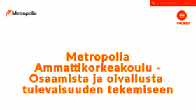 What Metropolia.fi website looked like in 2018 (6 years ago)