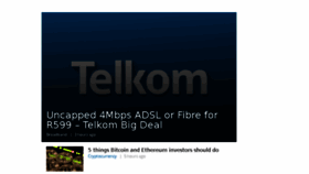 What Mybroadband.co.za website looked like in 2018 (7 years ago)