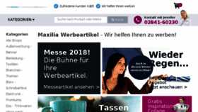 What Maxilia.de website looked like in 2018 (6 years ago)