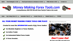 What Moneymakingforextools.com website looked like in 2018 (6 years ago)