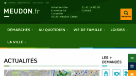 What Meudon.fr website looked like in 2018 (6 years ago)