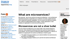 What Microservices.io website looked like in 2018 (6 years ago)