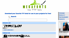 What Megafonts.net website looked like in 2018 (6 years ago)