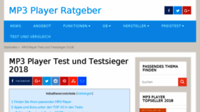 What Mp3playertestsieger.de website looked like in 2018 (6 years ago)