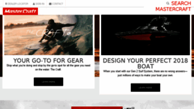 What Mastercraft.com website looked like in 2018 (6 years ago)