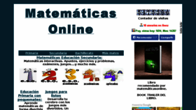 What Matematicasonline.es website looked like in 2018 (6 years ago)