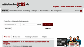 What Mittelfrankenjobs.de website looked like in 2018 (6 years ago)