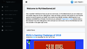 What Myvideogamelist.com website looked like in 2018 (6 years ago)