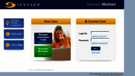 What Myhealth.sentara.com website looked like in 2018 (6 years ago)