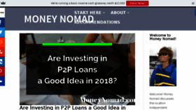 What Moneynomad.com website looked like in 2018 (6 years ago)