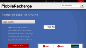 What Mobilerecharge.com website looked like in 2018 (6 years ago)
