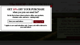 What Monticelloshop.org website looked like in 2018 (6 years ago)