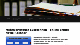 What Mehrwertsteuerrechner.de website looked like in 2018 (6 years ago)