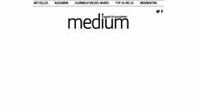 What Mediummagazin.de website looked like in 2018 (6 years ago)