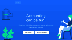 What Moneybird.com website looked like in 2018 (6 years ago)