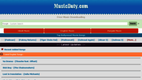 What Musicduty.com website looked like in 2018 (6 years ago)