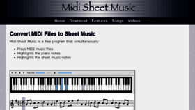 What Midisheetmusic.com website looked like in 2018 (6 years ago)