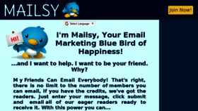 What Mailsy.net website looked like in 2018 (6 years ago)