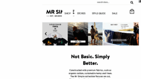 What Mrsimple.com.au website looked like in 2018 (6 years ago)