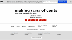 What Makingsenseofcents.com website looked like in 2018 (6 years ago)