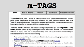 What M-tags.org website looked like in 2018 (6 years ago)