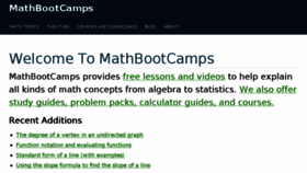 What Mathbootcamps.com website looked like in 2018 (6 years ago)