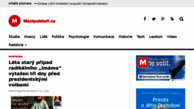 What Manipulatori.cz website looked like in 2018 (6 years ago)